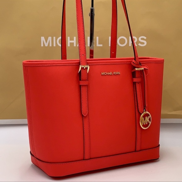 Michael Kors Jet Set Travel Small Leather Top Zip Shoulder Tote Handbag - Picture 6 of 16